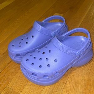 Lavender Platform Crocs 7W (US)